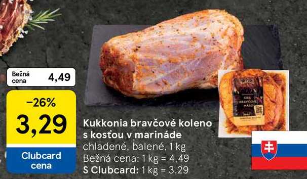 Kukkonia bravčové koleno s kosťou v marináde, 1 kg