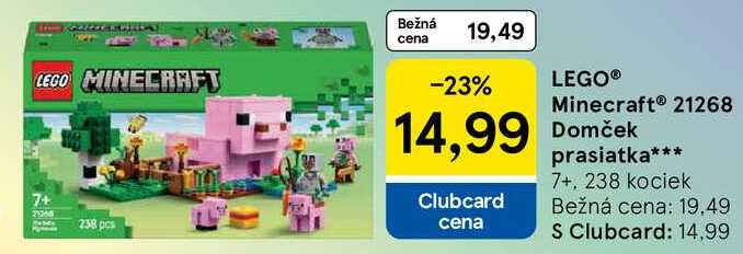 LEGO® Minecraft® 21268 Domček prasiatka