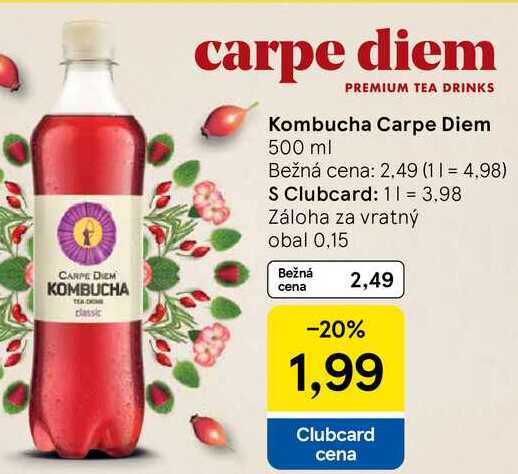 Kombucha Carpe Diem, 500 ml 