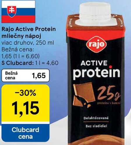 Rajo Active Protein mliečny nápoj, 250 ml 