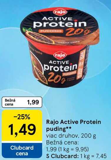 Rajo Active Protein puding, 200 g
