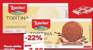 Loacker Tortina plnené oblátky