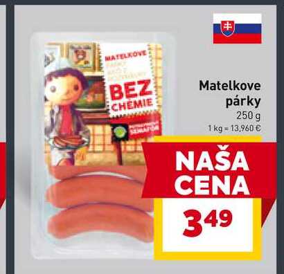 Matelkove párky 250 g