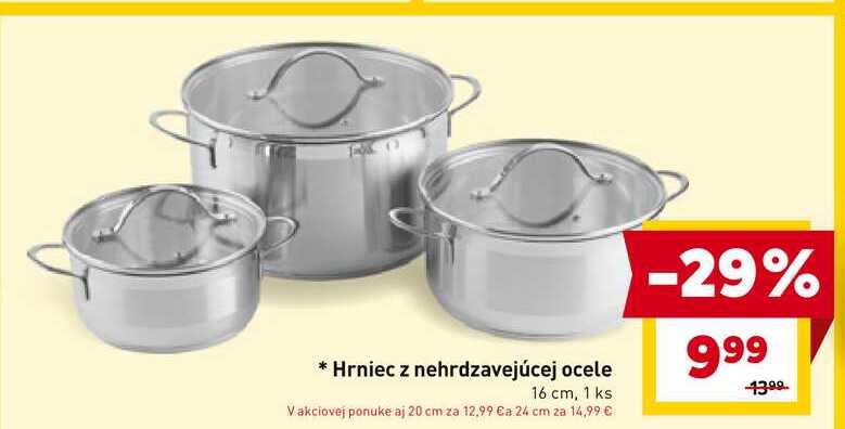 Hrniec z nehrdzavejúcej ocele 16 cm, 1 ks