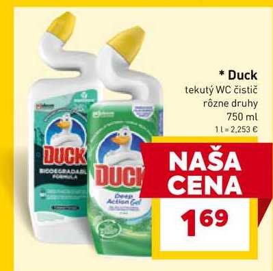 Duck tekutý WC čistič rôzne druhy 750 ml 