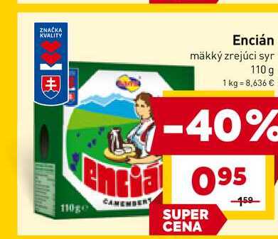 Encián mäkký zrejúci syr 110 g