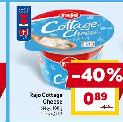 Rajo Cottage Cheese biely, 180 g 