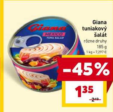 Giana tuniakový šalát rôzne druhy 185 g