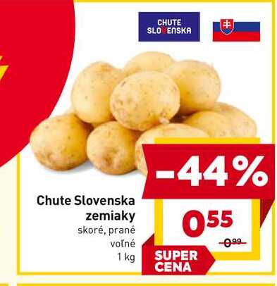 Chute Slovenska zemiaky skoré, prané voľné 1 kg