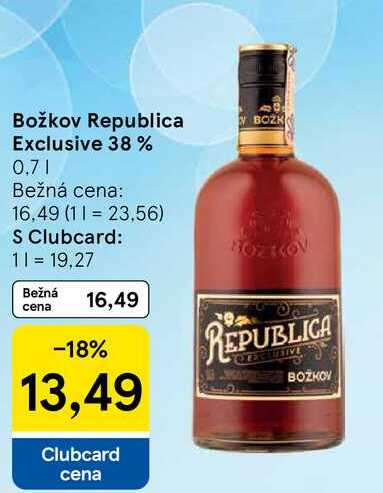 Božkov Republica Exclusive 38 %, 0,7 l