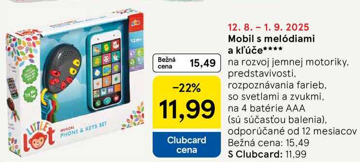 Mobil s melódiami a kľúče