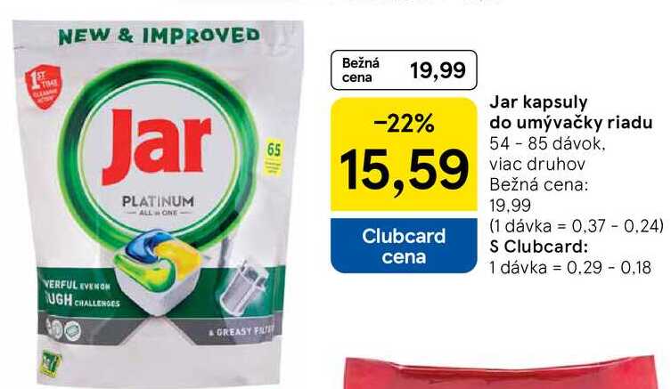 Jar kapsuly do umývačky riadu, 54 - 85 dávok