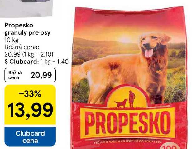 Propesko granuly pre psy, 10 kg 