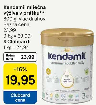 Kendamil mliečna výživa v prášku, 800 g