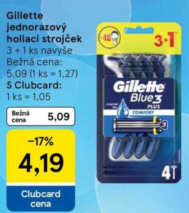 Gillette jednorazový holiaci strojček, 3 + 1 ks navyše 