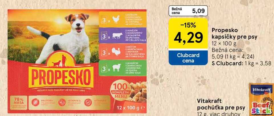 Propesko kapsičky pre psy, 12x 100 g