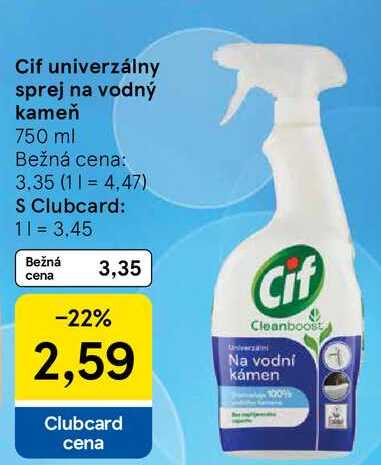 Cif univerzálny sprej na vodný kameň, 750 ml 