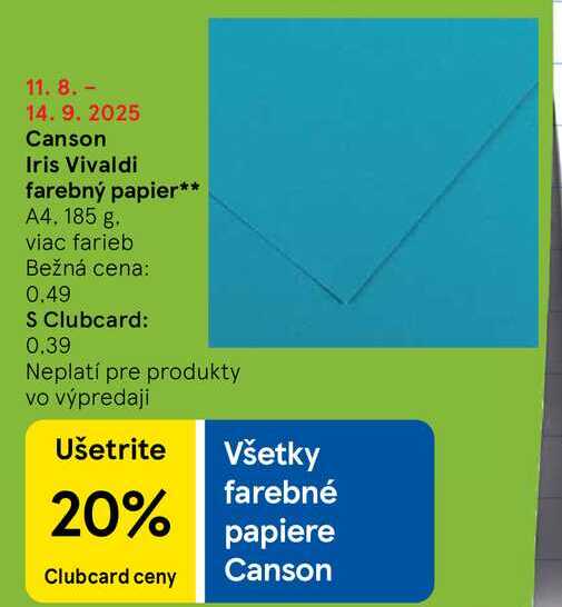 Canson Iris Vivaldi farebný papier