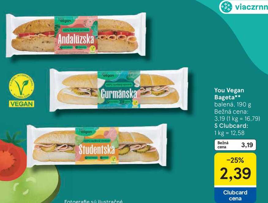 You Vegan Bageta, 190 g 
