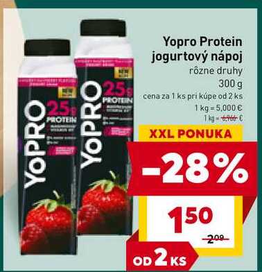 Yopro Protein jogurtový nápoj rôzne druhy 300 g