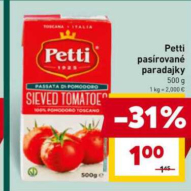 Petti pasírované paradajky 500 g 