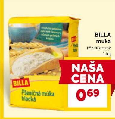 BILLA múka rôzne druhy 1 kg