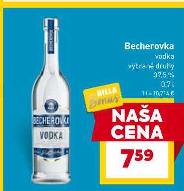 Becherovka vodka vybrané druhy 37,5% 0,7l