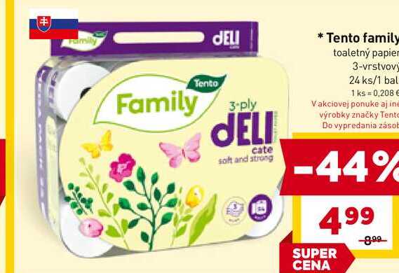 Tento family toaletný papier 3-vrstvový 24 ks