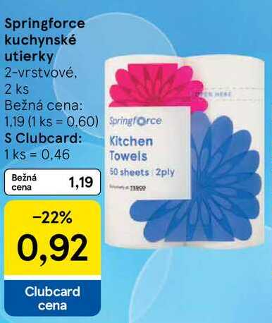 Springforce kuchynské utierky, 2 ks 