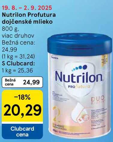 Nutrilon Profutura dojčenské mlieko, 800 g