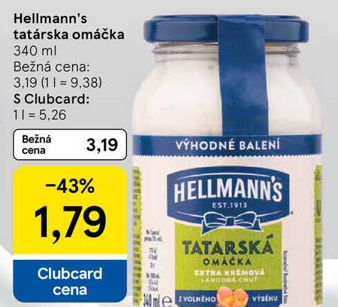 Hellmann's tatárska omáčka, 340 ml 