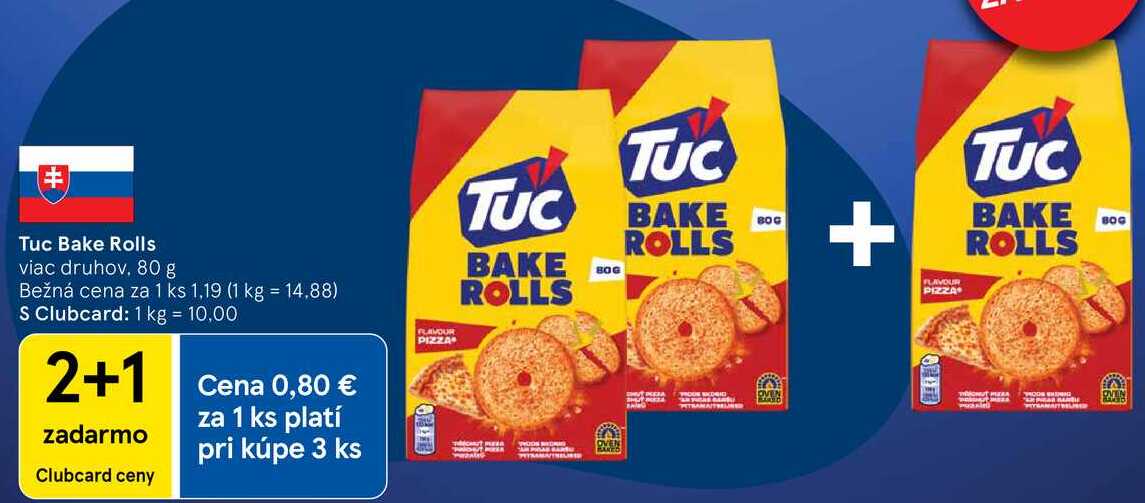 Tuc Bake Rolls, 80 g