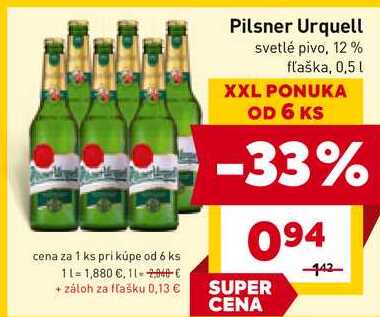 Pilsner Urquell 500 ml flaša