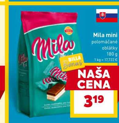 Mila mini polomáčané oblátky 180 g 