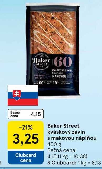 Baker Street kváskový závin s makovou náplňou 400 g3 