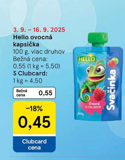 Hello ovocná kapsička 100 g