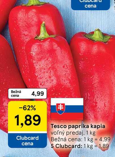 Paprika kapia voľný predaj, 1 kg 