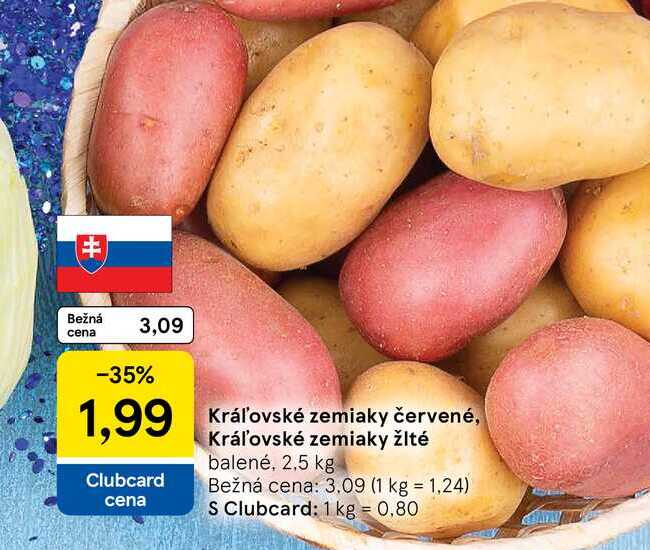 Kráľovské zemiaky červené, 2,5 kg