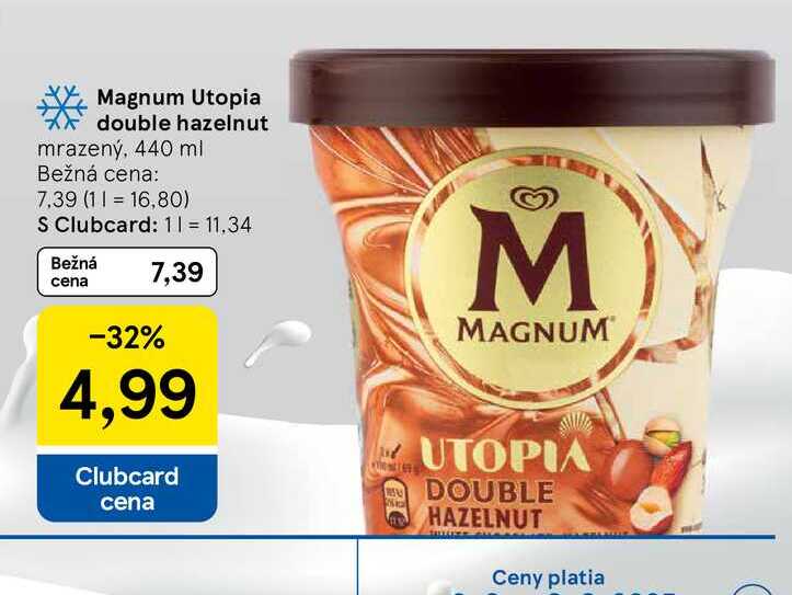 Magnum Utopia double hazelnut mrazený, 440 ml 