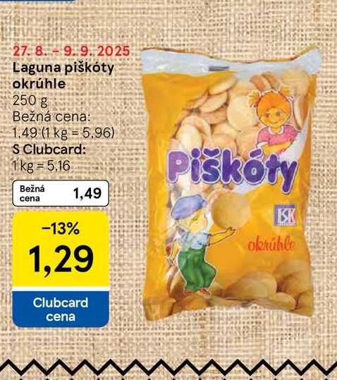Laguna piškóty okrúhle 250 g 