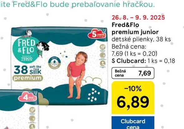Fred&Flo premium junior detské plienky 38 ks 