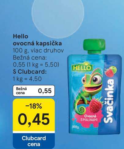 Hello ovocná kapsička 100 g