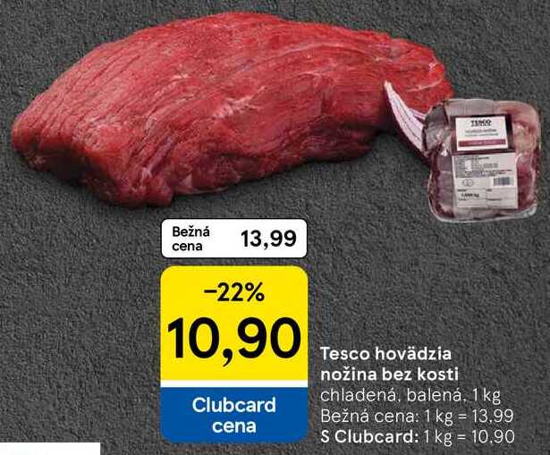 Tesco hovädzia nožina bez kosti, 1 kg 