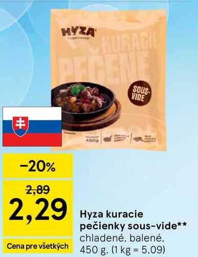 Hyza kuracie pečienky sous-vide, 450 g