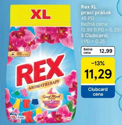 Rex XL prací prášok, 45 PD 
