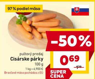 Cisárske párky 100 g