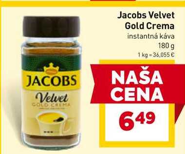 Jacobs Velvet Gold Crema instantná káva 180 g 