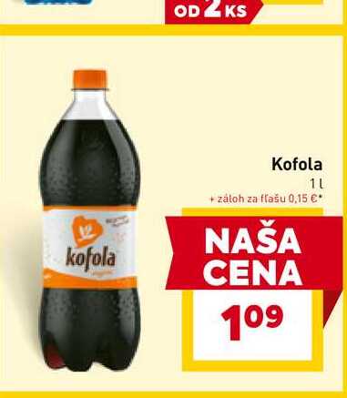 Kofola 1 l, vybrané druhy