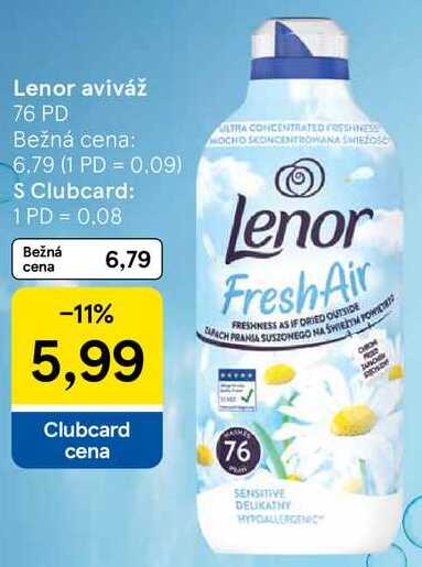 Lenor aviváž, 76 PD 
