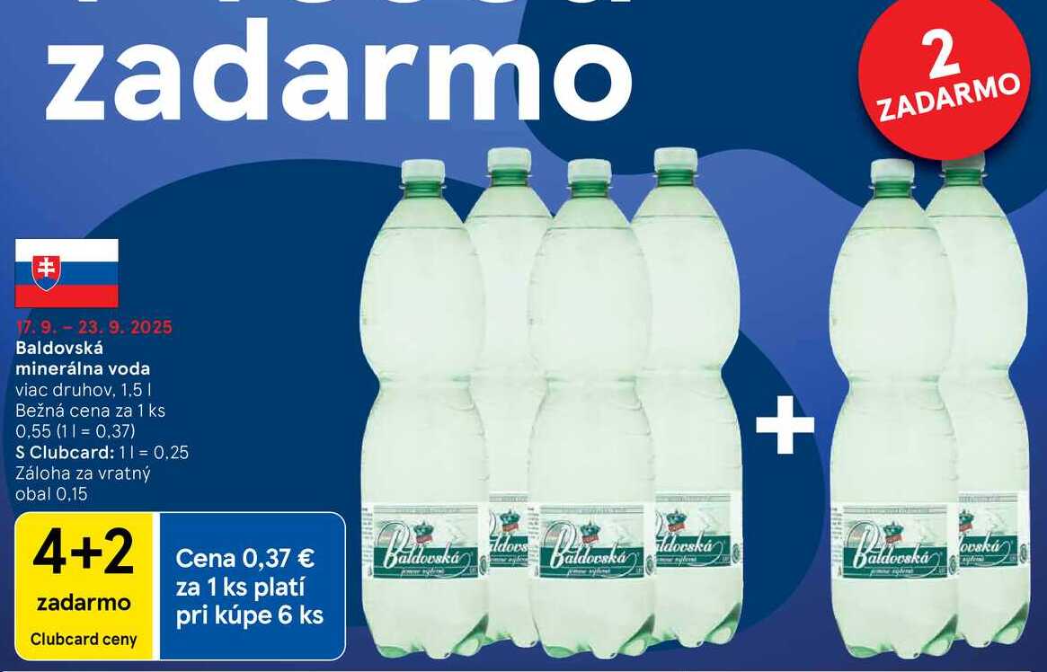 Baldovská minerálna voda, 1,5 l